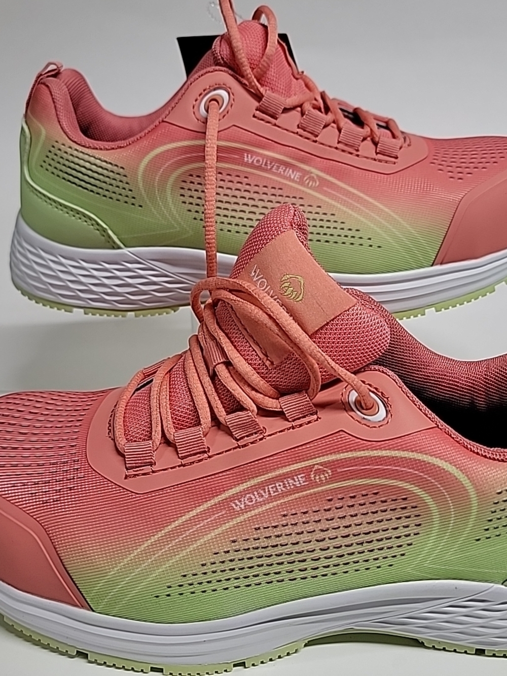 Wolverine Coral and Lime Gradient Women's Athletic Shoes